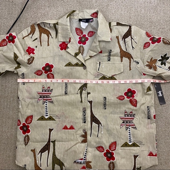 Tapestry Vintage Animal Button Up Shirt 14/16 - Picture 4 of 5
